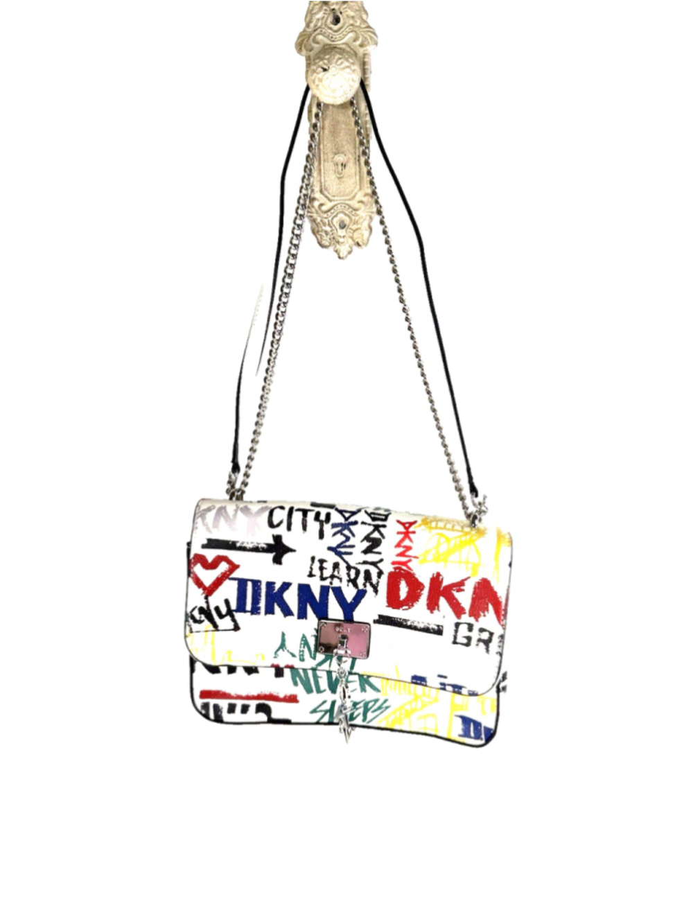 DKNY WOMENS CLEO MD SH FLAP HANDBAG/ SHOULDER CROSSBODY BAG $228 AUTHENTIC